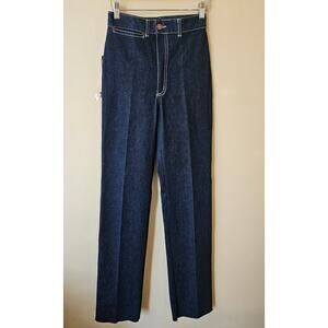 Vintage 70s Marc-Phillipe Women's Jeans, Size 0 Dark Wash Wide Leg